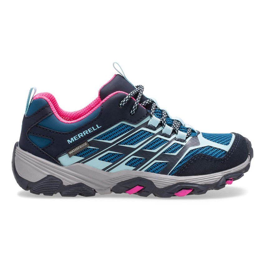 Basket Merrell Moab FST Low Waterproof Bleu/Noir Enfant | N.S.LTHB